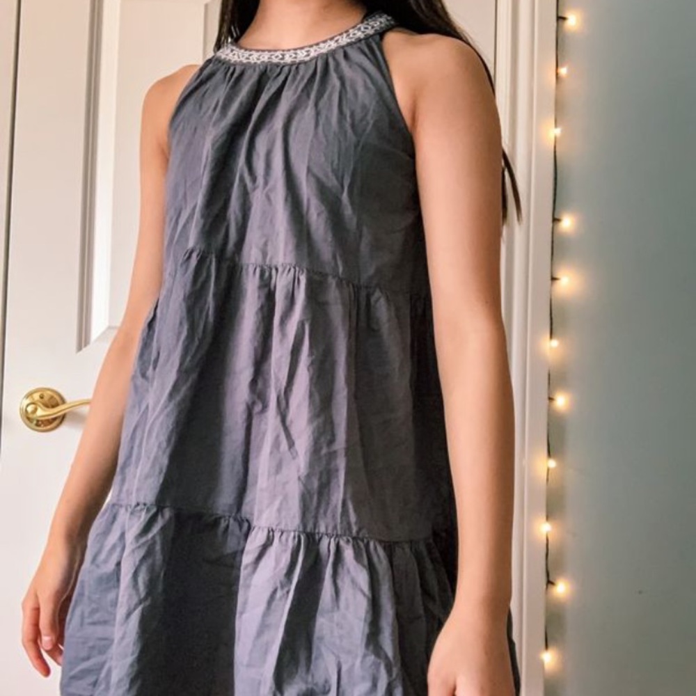 OshKosh B’gosh blue/gray flowy dress kids size 12